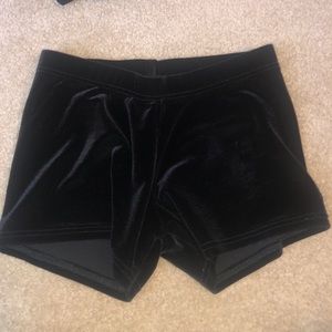 Black Velvet Gymnastics Shorts